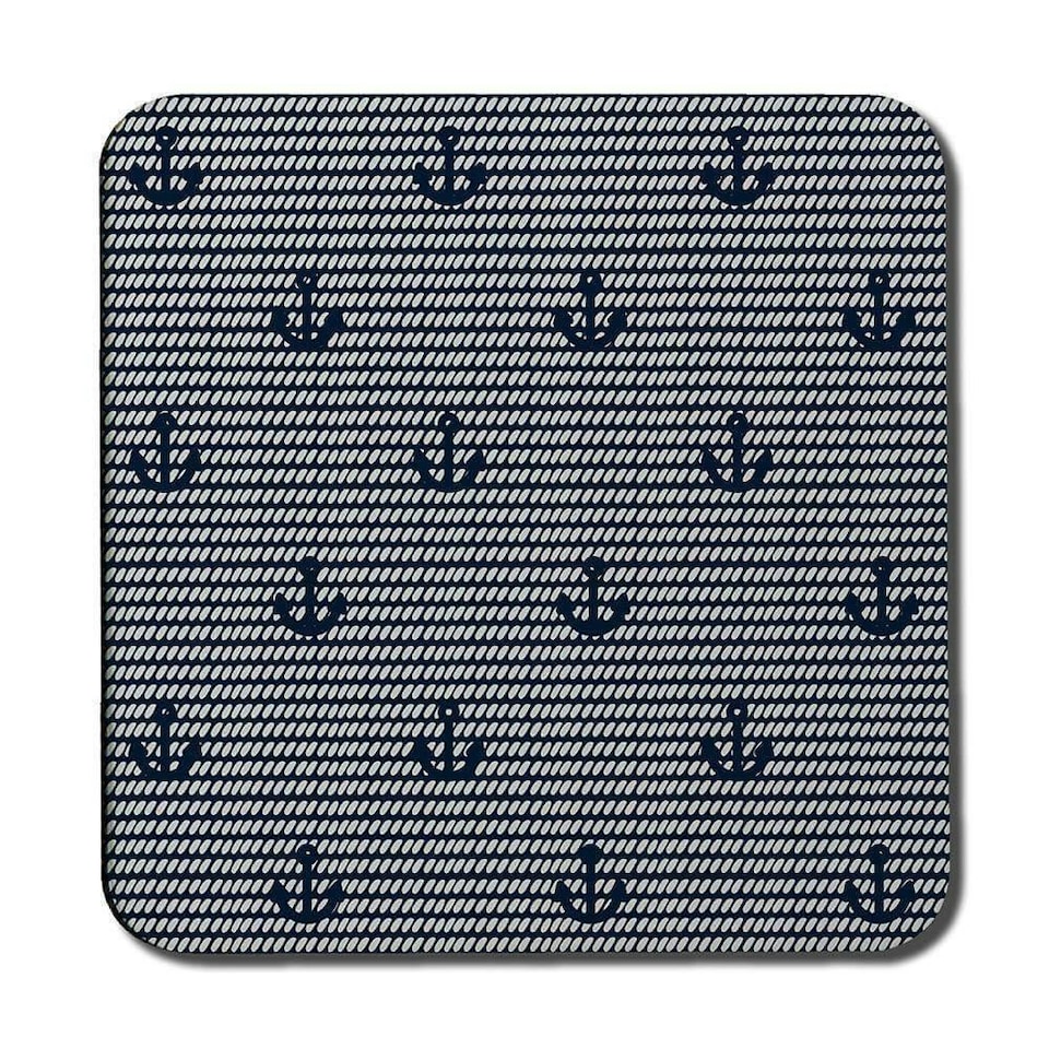 image 1 of Anchors on Rope Pattern (Coaster)