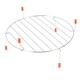 image 1 of SPARES2GO Turntable Wire Rack Shelf Stand for Russell Hobbs Microwave Grill Oven 270mm