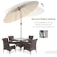 image 4 of Outsunny 2.5m Round Curved Adjustable Parasol Outdoor Metal Pole Off-White