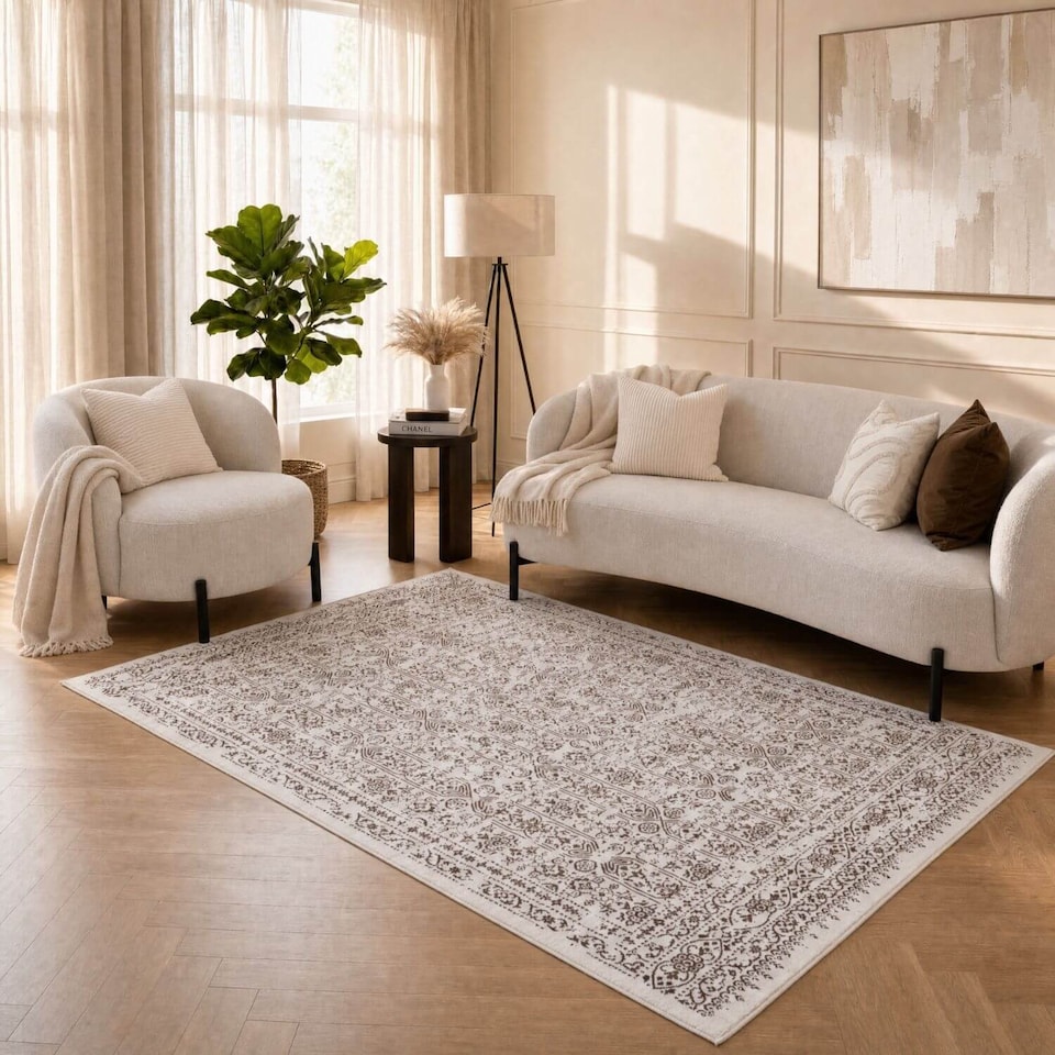 The Rugs Montana Collection Vintage Design Living Room Floor Rug | 3716 ...