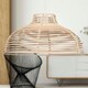 image 3 of First Choice Lighting Katrina Rattan Dome Pendant Lightshade Brown