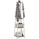 image 6 of HOMCOM Clothes Rack with Storage, Garment Rack with Hooks and Shelf Brown