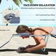 image 4 of Outsunny Sun Lounger with Reading Hole, Folding Garden Lounger, Grey