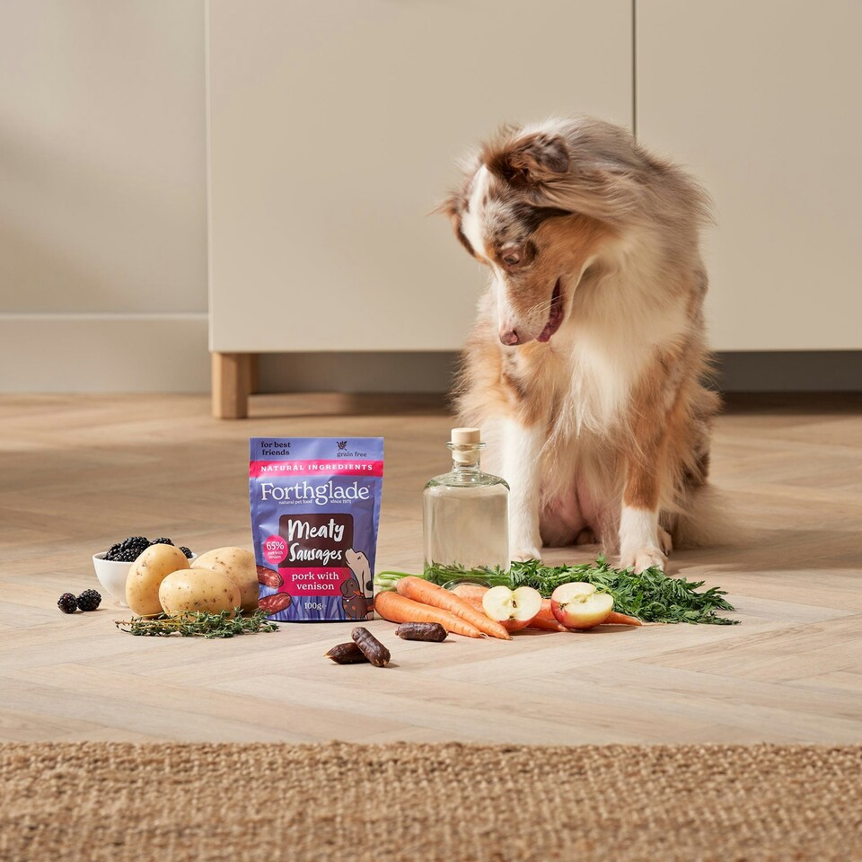 image 1 of Meaty Sausages Pork & Venison Dog Treats (4x100g)