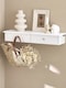 image 2 of SoBuy FRG43-W,Floating Shelf with 2 Drawers | White | White | 1