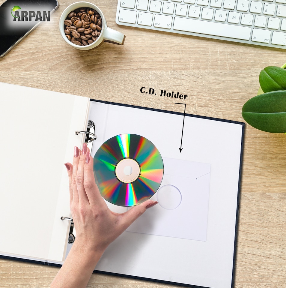 image 1 of Large Self Adhesive Ring Binder Photo Album – 40 Sheets / 80 Sides – Traditional Sticky Page Memory Scrapbook Album