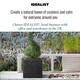 image 9 of Square Box Black Terazzo Light Concrete Garden Planter H50 L50 W50 cm, 128 ltrs Cap.