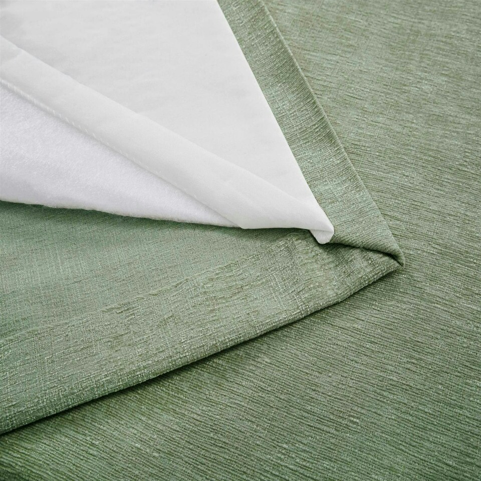 image 1 of Sundour Amberley Eyelet Curtains Green 90x90" Green