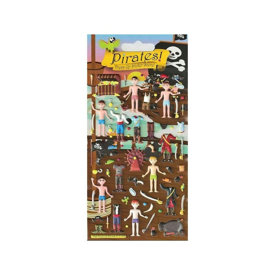 Paper Projects Reusable Pirate Stickers - Multicoloured - One Size (UTSG31790)