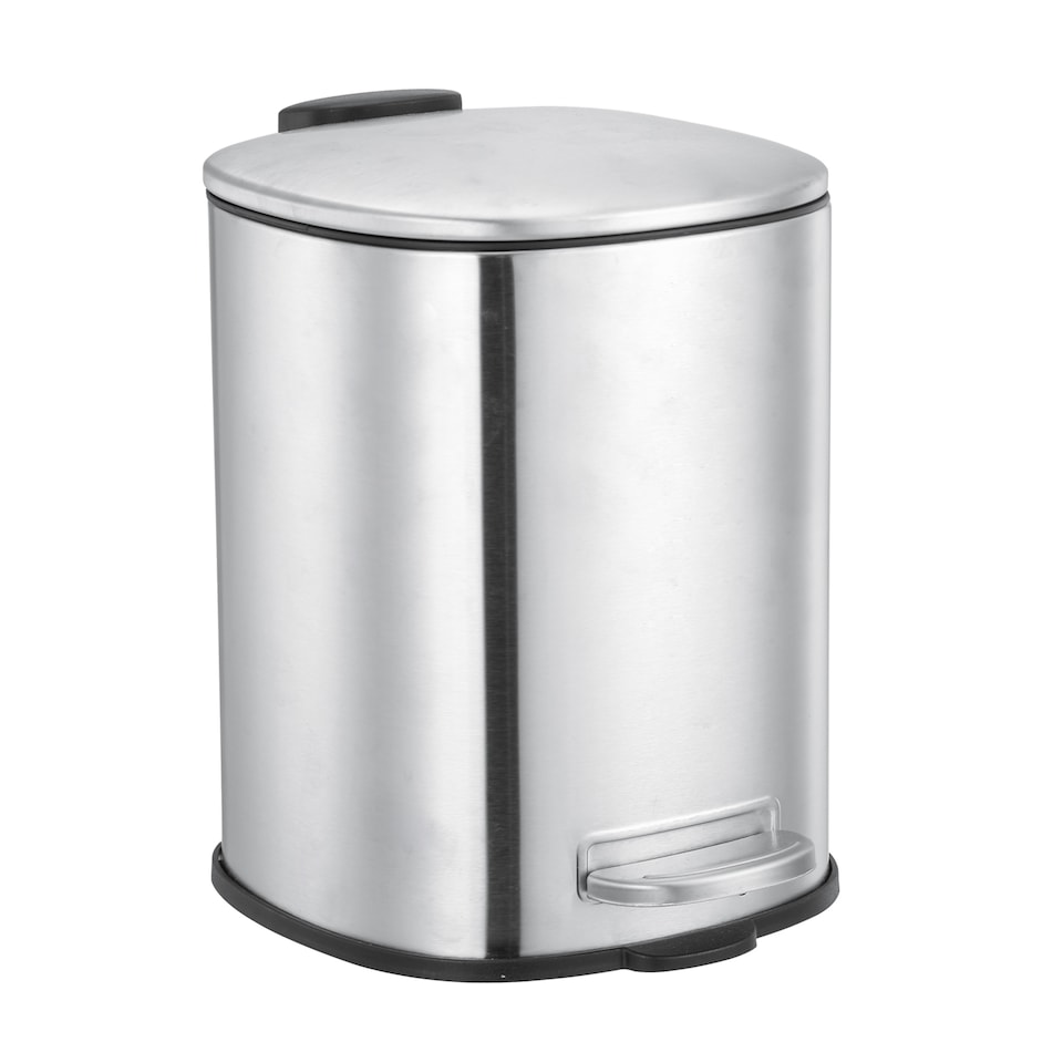 image 1 of Showerdrape Capri Stainless Steel Satin 3L Pedal Bin | Chrome | Satin Chrome | 1