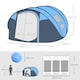 image 5 of Outsunny Camping Tent Dome Pop-up Tent  with Windows for 4-5 Person Dark Green