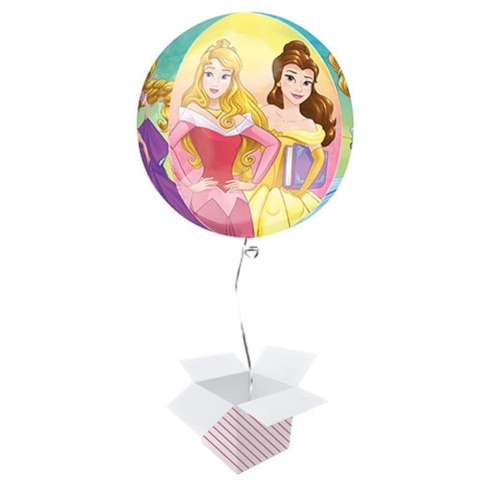 image 1 of Disney Princesses Orbz Foil Helium Balloon - Inflated Balloon in a Box