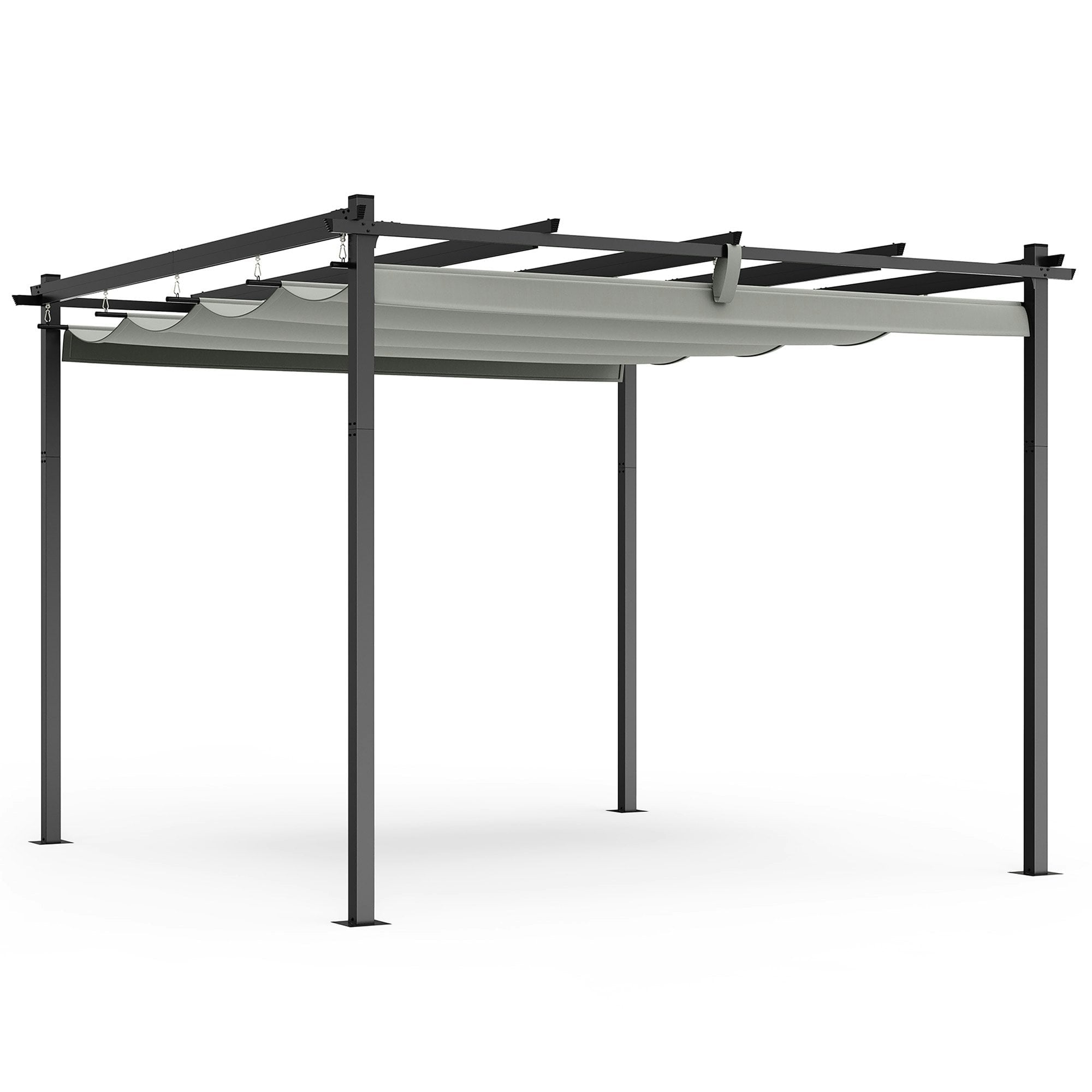 VonHaus Pergola with Retractable Roof Weatherproof 3x3m