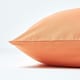 image 2 of Homescapes Burnt Orange European Size Linen Pillowcase - 80 x 80 cm Orange