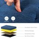 image 7 of COSTWAY Folding Storage Ottoman Bench Tufted Seat Blue Blue