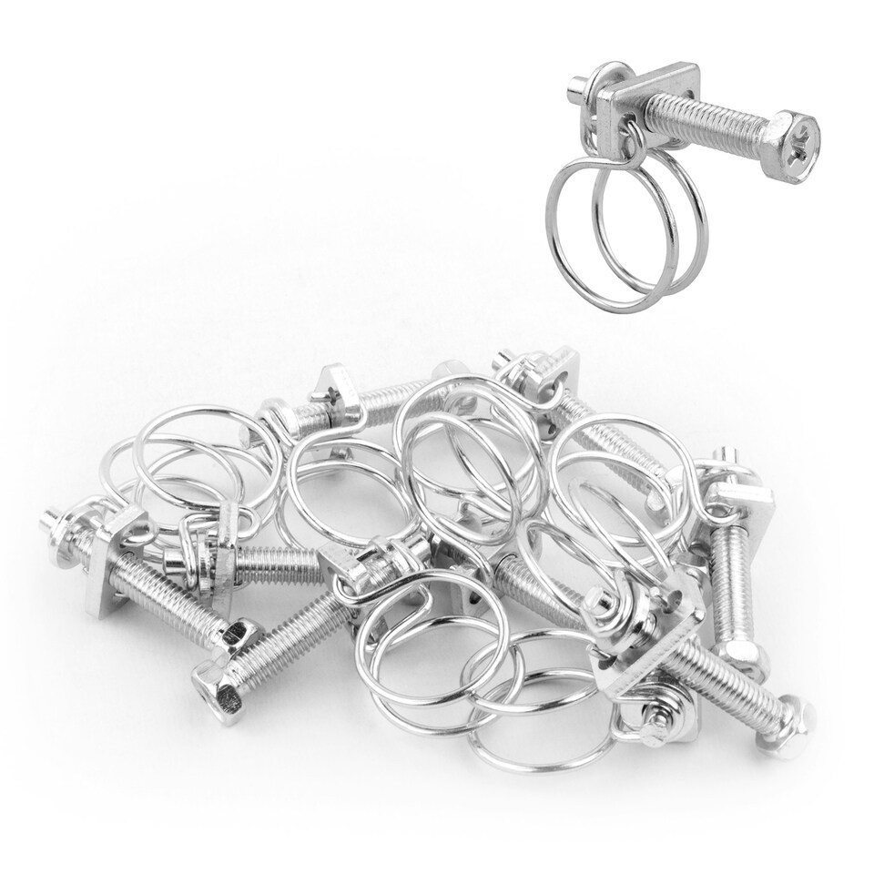 image 1 of KCT Universal 13-16mm Double Wire Clips for Hose Pipe - 10 Pack