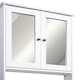 image 9 of kleankin Wall-mounted Bathroom Cabinet Mirror Door Organiser Storage Shelves Living Room White