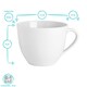 image 3 of Argon Tableware 12 Piece Classic White Cappuccino Cup & Saucer Set - 320ml