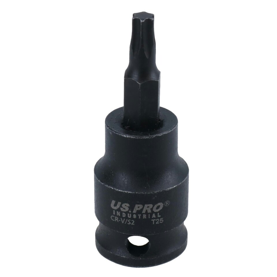 image 1 of T25 Male Torx Star Impact Impacted Shallow Short Bit Socket 3/8in drive