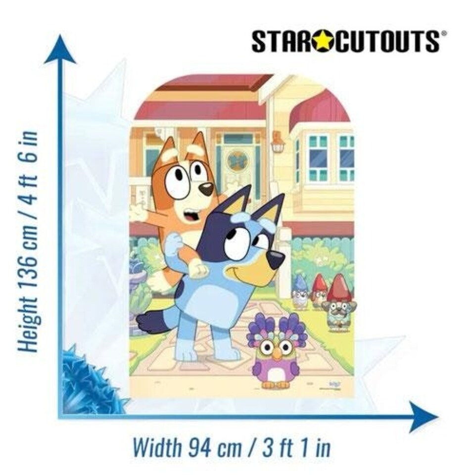 image 1 of Bluey and Bingo At Home Child Stand In Cardboard Cutout 136cm