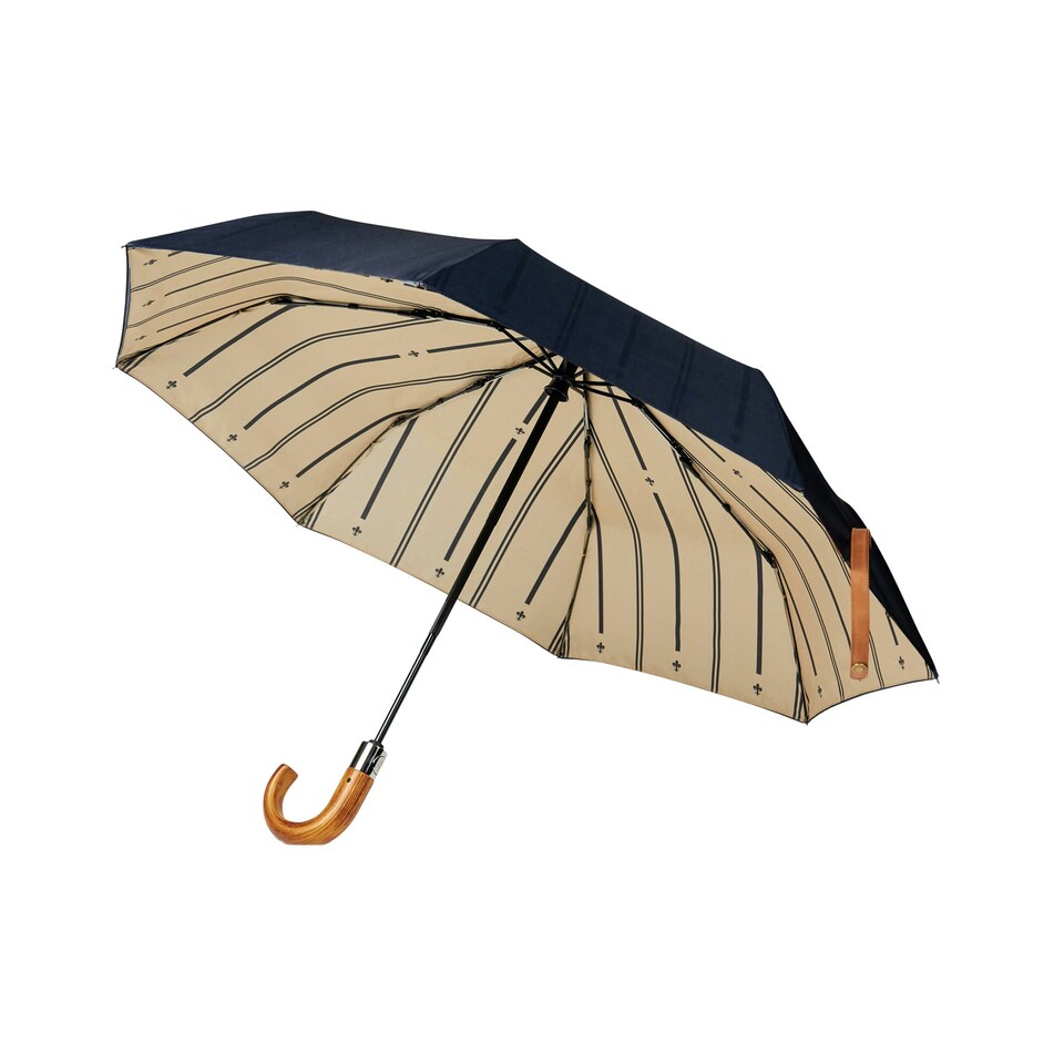image 1 of Vinga Bosler Foldable Recycled Aware Stick Umbrella - Navy - One Size