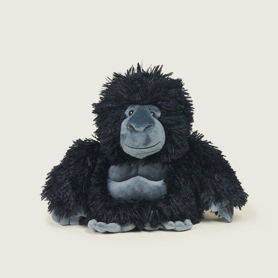 image 1 of Warmies Plush Gorilla Microwavable Weighted Teddy with French Lavender Scent, Hot or Cold for Cool Relaxation and Warm Relief