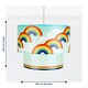 image 8 of First Choice Lighting Set of 2 Rainbow Design Ceiling Light Shades Multi