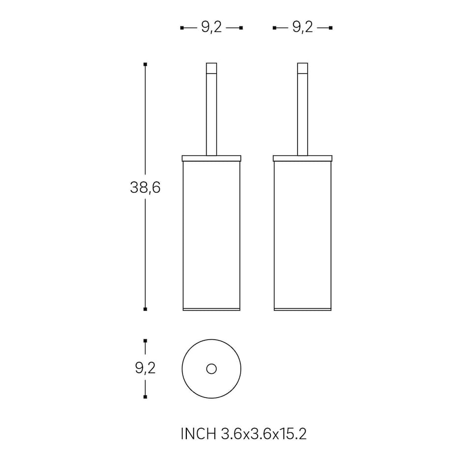 image 1 of COSMIC Toilet brush & holder, Brushed copper PVD, LOGIC Collection
