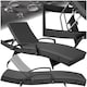 image 1 of Sun Lounger Oceane - with aluminum frame, 5-step adjustable backrest, UV-resistant Black
