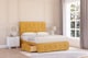 image 1 of Sloomy Cambridge Mustard Plush Divan Bed With Mattress 2 Drawers Footend With 26" Strutted Headboard & 12" Matching Footboard 5' King | Gold | Mustard | King | 1