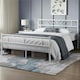 image 1 of Yaheetech 200 cm L × 150 cm W Minimalist Metal Platform Bed White