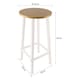image 2 of Groundlevel Set Of 2 Wooden Tall Bar Stools Bar Chair Breakfast Kitchen Counter | Cream | Natural