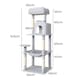 image 8 of Skylos 143cm Cat Tree Multilevel Scratching Post Plush Climbing Tower