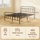 image 7 of HOMCOM 5ft Metal King Platform Bed Frame w/ Underbed Storage Headboard Black