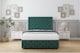 image 1 of Sloomy Vienna Emerald Plush Divan Bed With Mattress 2 Drawers Left Side With 26" Strutted Headboard & 12" Matching Footboard 3' Single | Green | Emerald | Single | 1