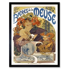 Beer Of The Meuse Paris France Vintage 12x16" Framed Wall Art Print