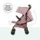 image 4 of Discovery Max Pushchair - 6 Months to 22kg (Approx. 4 Years*), Lightweight & Compact, UPF 50+ Hood, Luxury Footmuff, Cup Holder & Rain Cover (Dusky Pink)