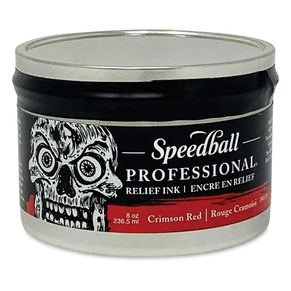 8oz Professional Relief Ink Crimson Red Red
