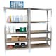 image 1 of TekBox Boltless Garage Silver Shelving Rack - Set of 2