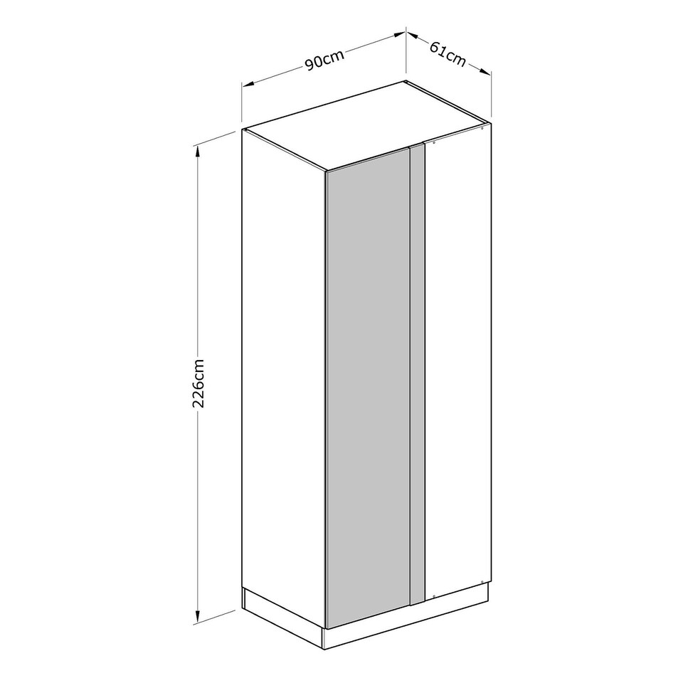 image 1 of Classic Square Panel White Blind Corner Wardrobe White