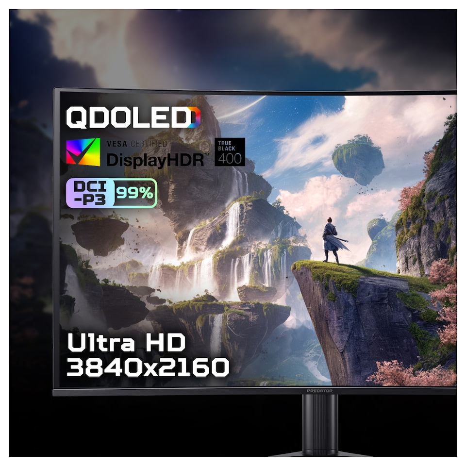 image 1 of Acer Predator X32X 31.5" Curved QD-OLED 4K UltraHD FreeSync 240Hz 0.03ms Monitor