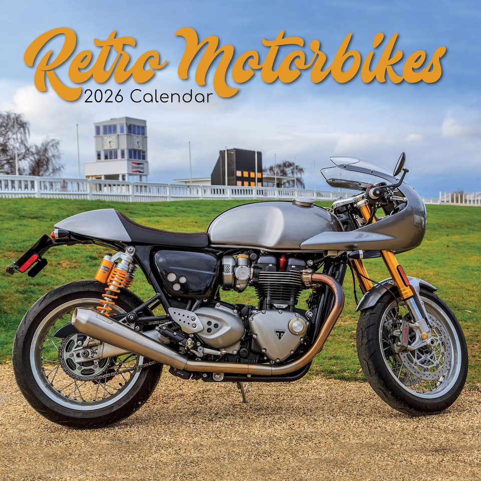 2026 Square Wall Calendar - Retro Motorbikes