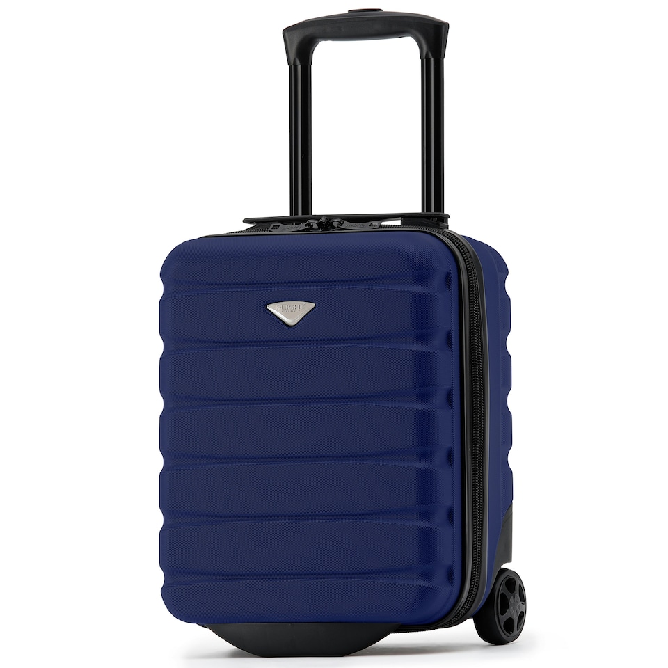 image 1 of Flight Knight Lightweight 2 Wheel ABS Hard Case Suitcases Cabin Carry On Hand Luggage 100+ Airlines Approved - Wizz, Ryanair & easyJet Free Carry On 40x30x20cm | Blue | Navy | Cabin Bag