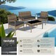 image 2 of Garden Furniture Set Sparta - seats 4, 2 chairs, 1 sofa, and 1 coffee table | Cream | nature | 1
