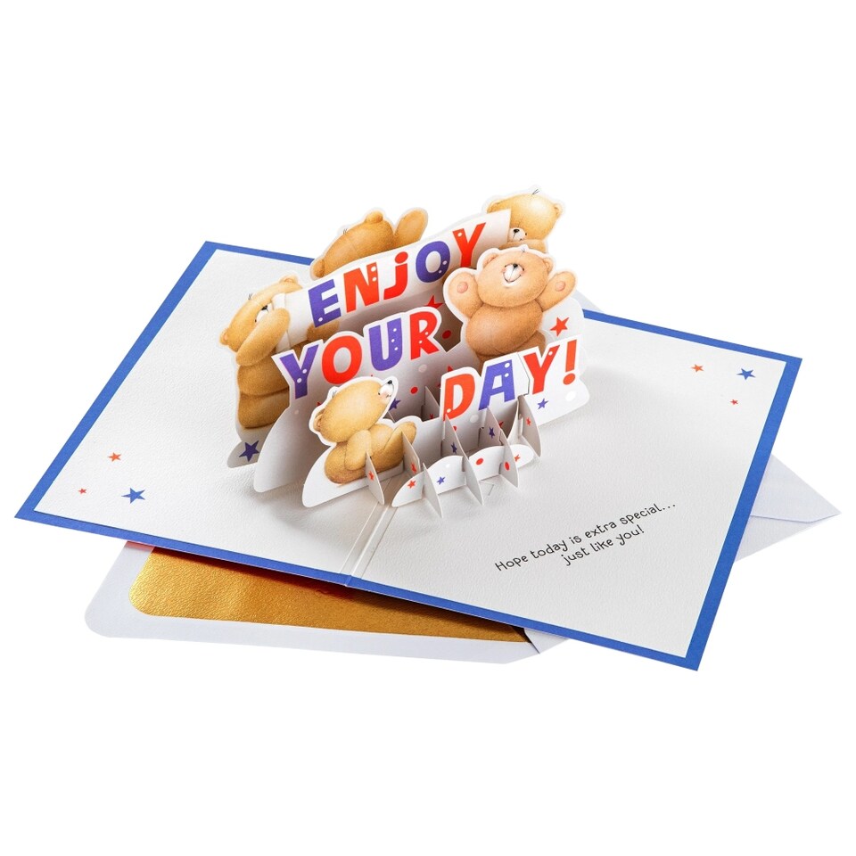 image 1 of Forever Friends Celebration Design 3D & Pop Up Birthday Card Congratulations