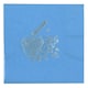 image 4 of Pack of 15 Luxury Blue Christening Teddy Foil Finished Large Napkins (3 Ply)