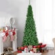 image 4 of 4FT Prelit Green Pencil Christmas Tree Multicolour LEDs With Metal Stand