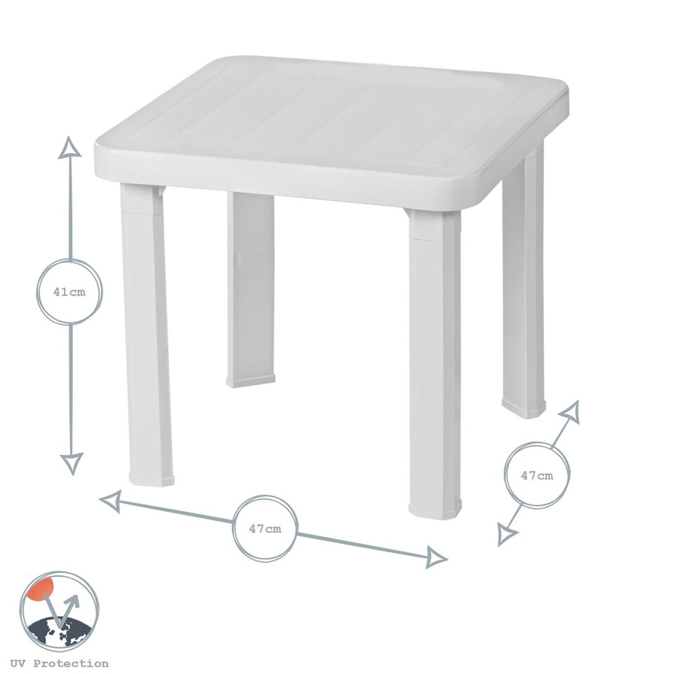image 1 of Resol Andorra Garden Side Table - Grey | Grey | Grey