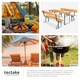 image 7 of Picnic Table and Benches Franz II - 1 table and 2 benches, foldable, with backrests