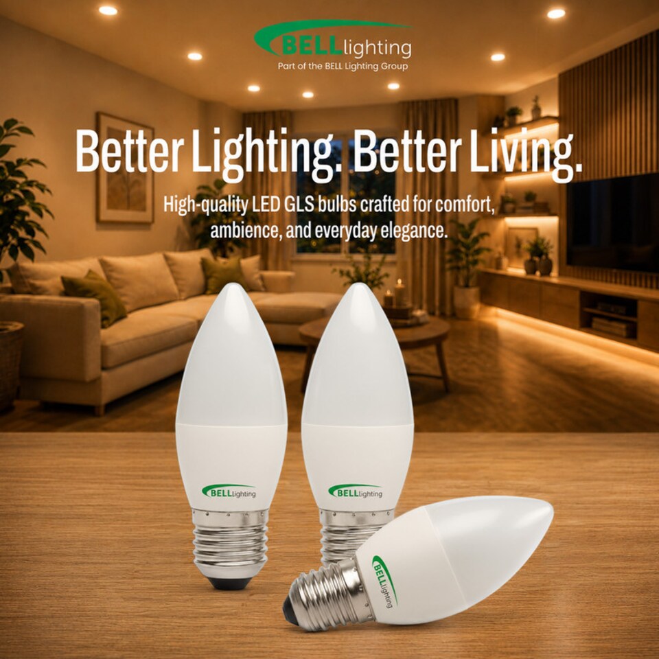 image 1 of BELL Lighting E27 Edison Screw Dimmable LED Candle Warm White 2700K 4.7W Energy Saving